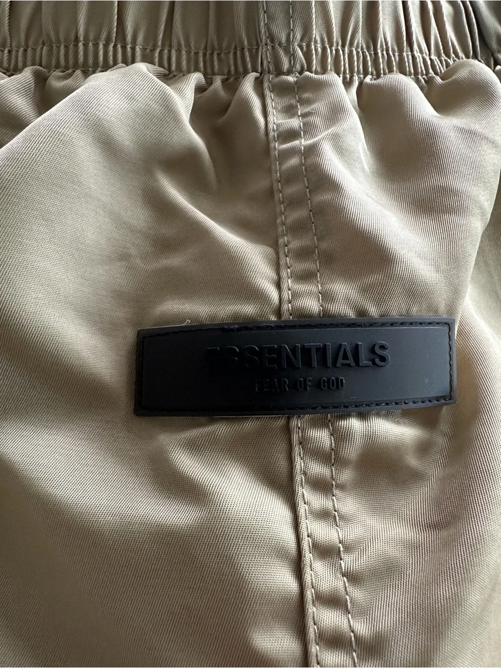 Fear of God Essentials Beige Logo-Notch Athletic Shorts